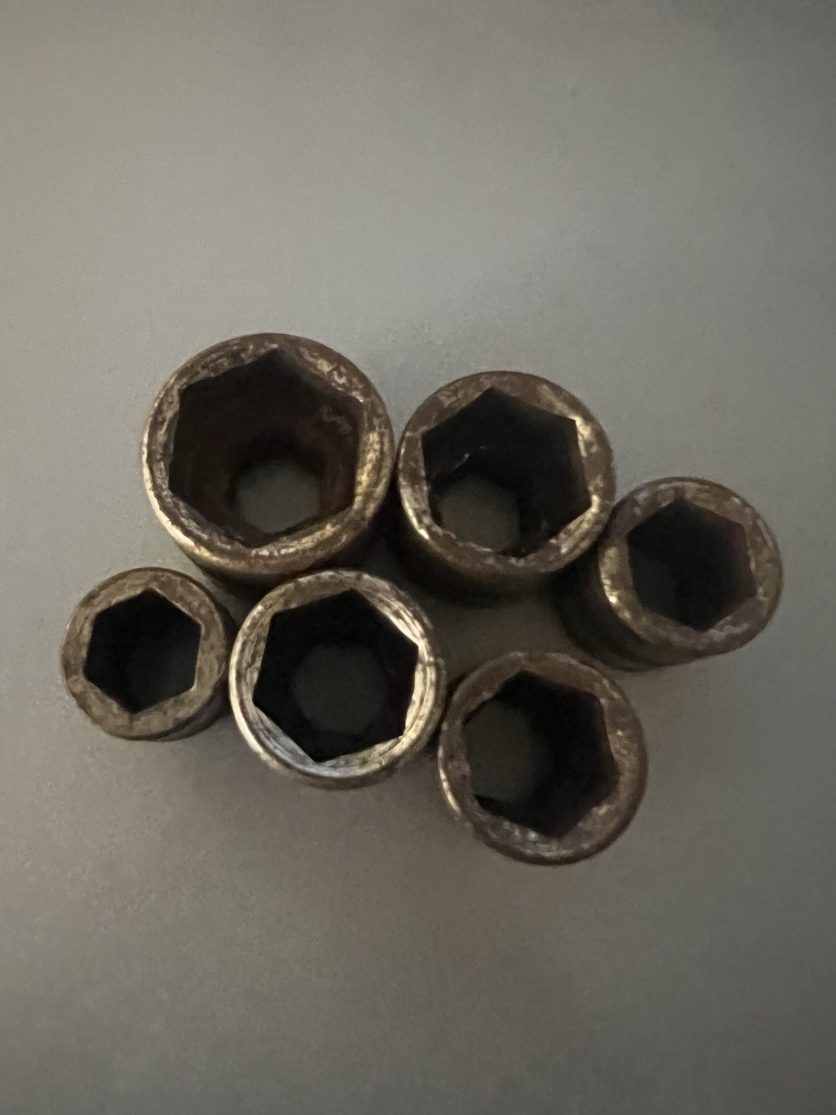 Vintage Indestro 1/2” Hex Drive Socket Set 6pc SAE 1930s 1/2–7/8 USA 🇺🇸 