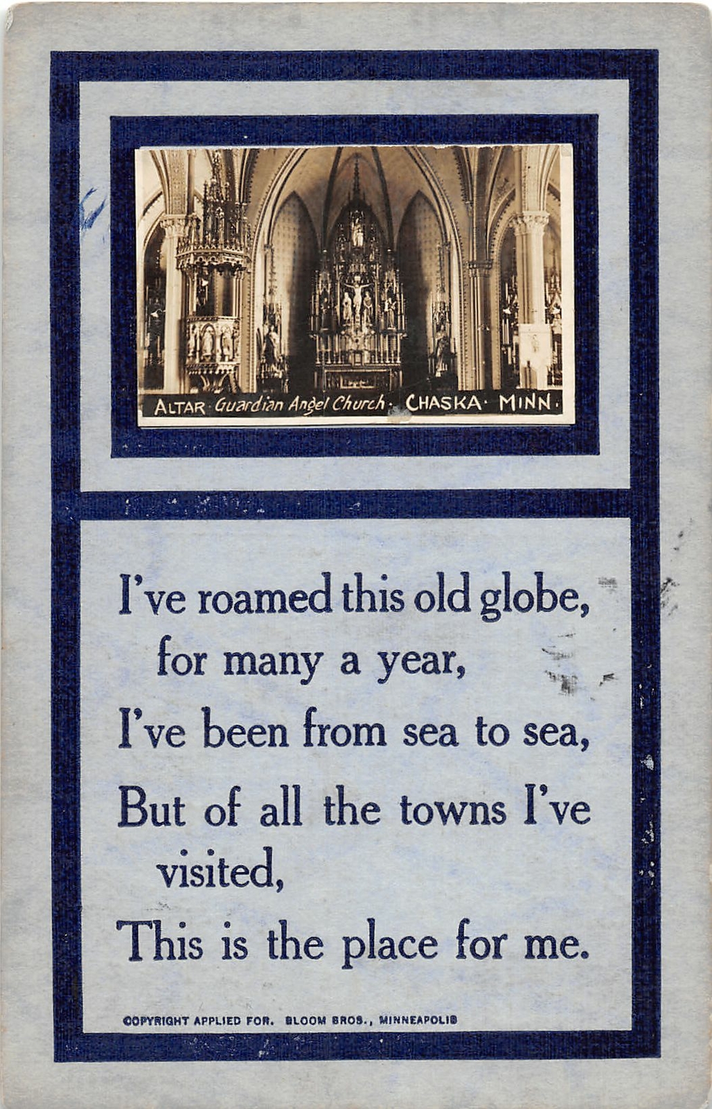 J7/ Chaska Minnesota RPPC Postcard c10 Interior Guardian Angel Church 11 J7/ Chaska Minnesota RPPC Postcard c10 Interior Guardian Angel Church 11