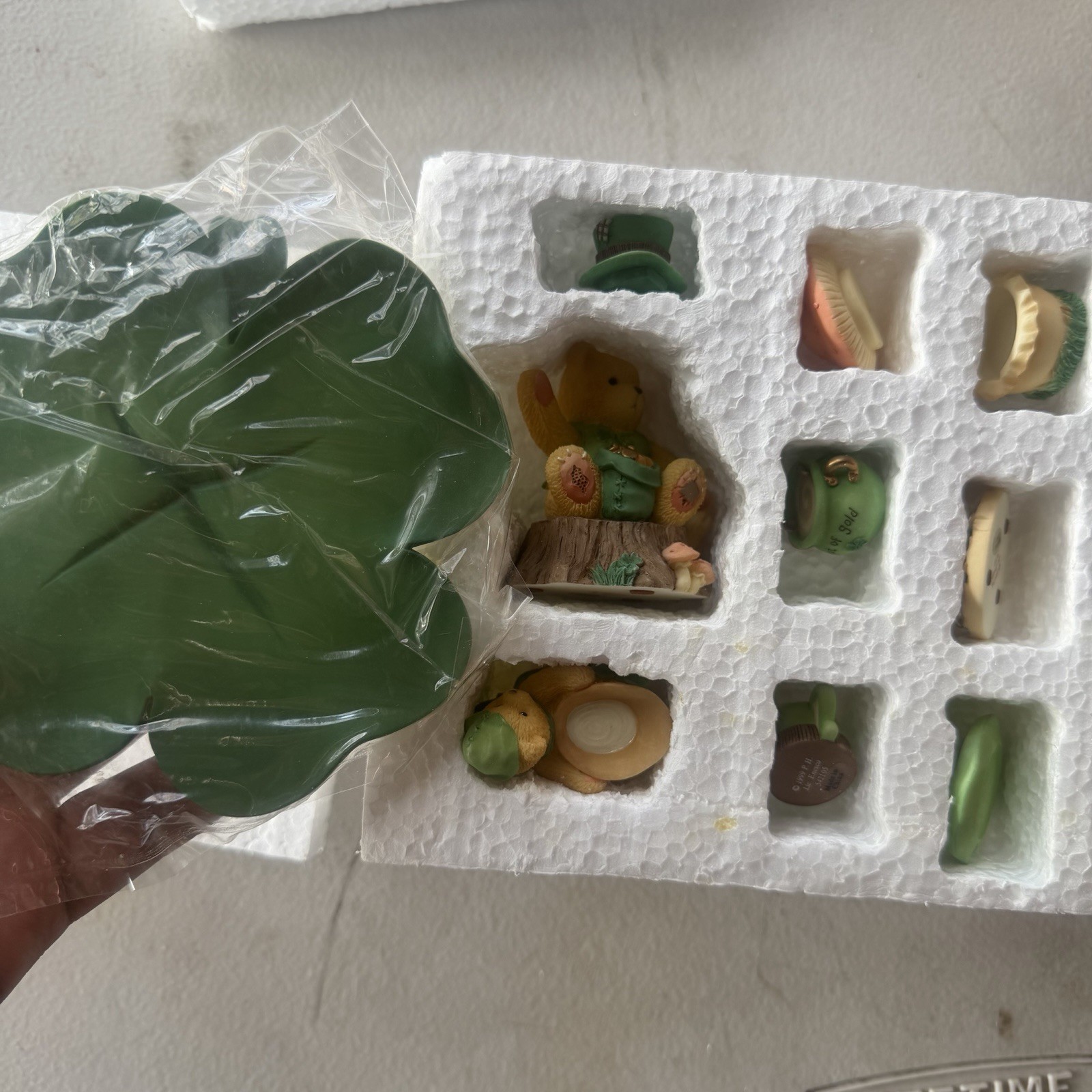 Abbey Press Excl Cherished Teddies Mini Irish Tea Set 542105 ST PATRICK'S Rare