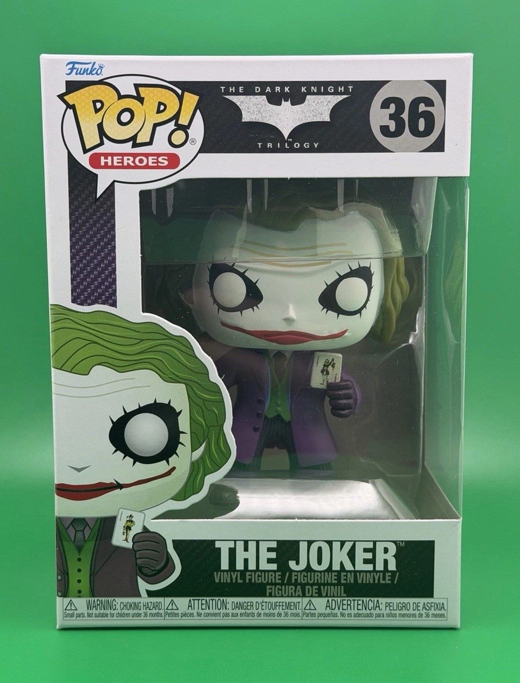Funko Pop Vinyl: DC Universe - The Joker (Dark Knight) #36 W/PROTECTOR - NEW Funko Pop Vinyl: DC Universe - The Joker (Dark Knight) #36 W/PROTECTOR - NEW