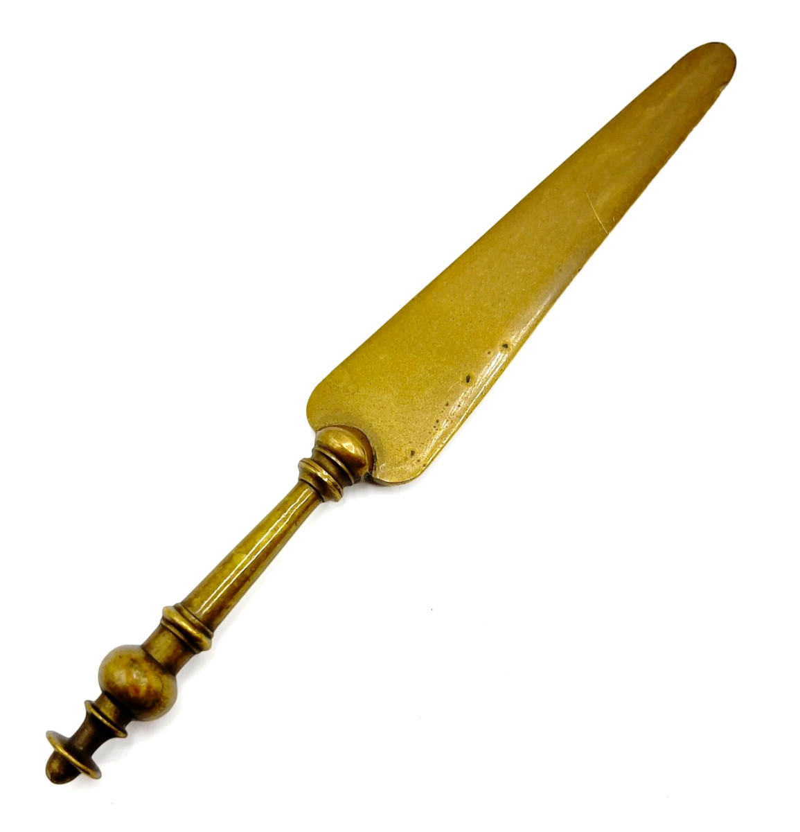 Rare Georgian Solid Brass Letter Opener, 19th Century French Antique Rare Georgian Solid Brass Letter Opener, 19th Century French Antique