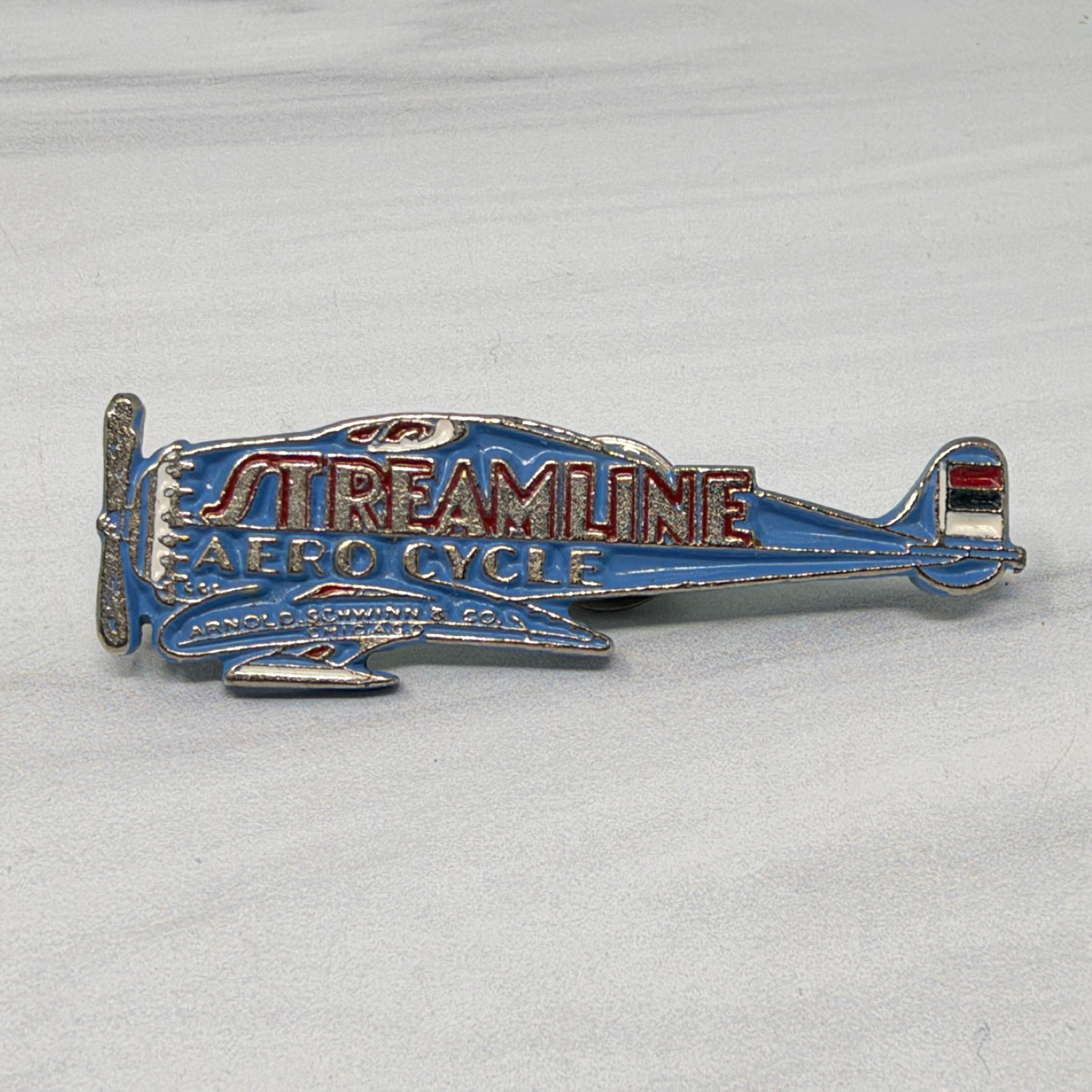 1930s Arnold Schwinn Streamline Aero Cycle Pin 1930s Arnold Schwinn Streamline Aero Cycle Pin