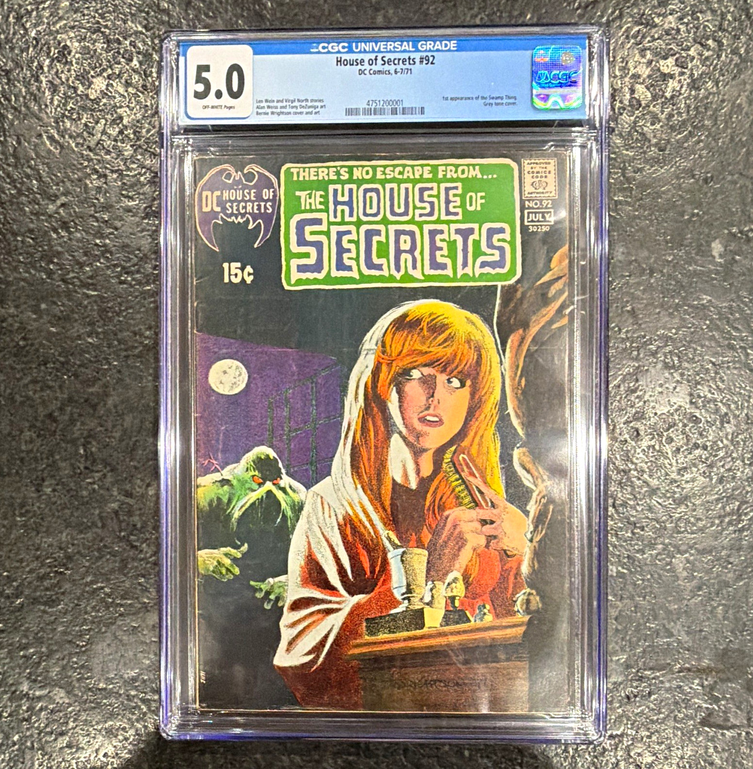 House of Secrets #92 CGC 5.0 Swamp Thing Len Wein Bernie Wrightson 1971 House of Secrets #92 CGC 5.0 Swamp Thing Len Wein Bernie Wrightson 1971