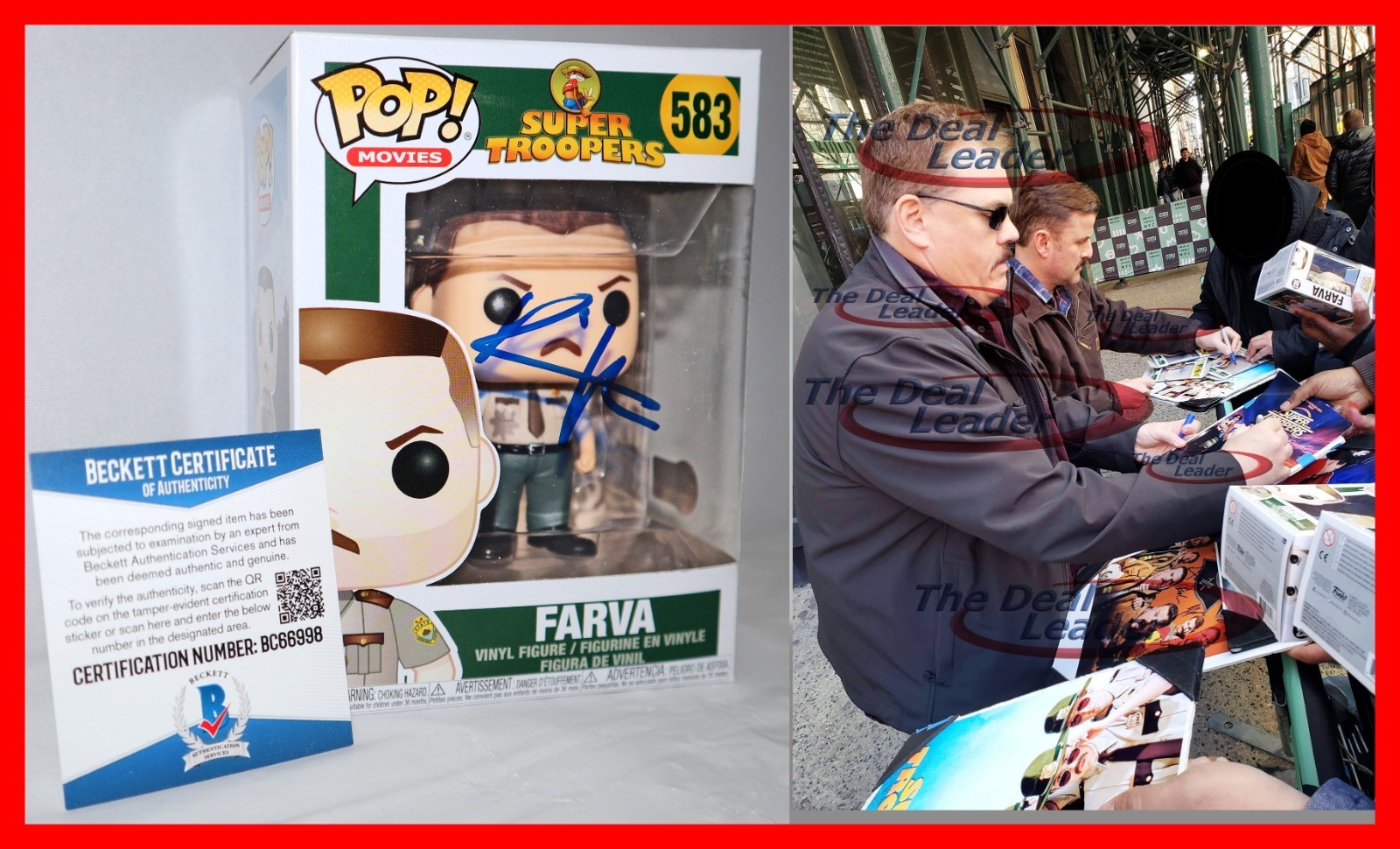🔥👮 RARE Kevin Heffernan Signed Super Troopers Farva Funko Pop Beckett PSA JSA 🔥👮 RARE Kevin Heffernan Signed Super Troopers Farva Funko Pop Beckett PSA JSA