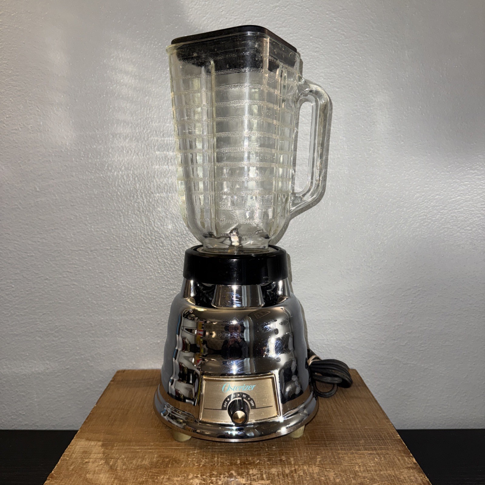 Vintage Osterizer Model 235 Chrome Beehive Blender Glass Jar 2 Speed 425W MCM