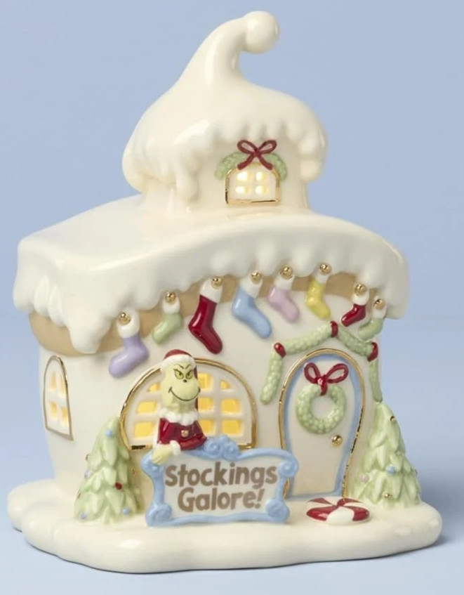 Lenox Grinch Who-Ville Home Stockings Galore Lit Porcelain Figurine Christmas Lenox Grinch Who-Ville Home Stockings Galore Lit Porcelain Figurine Christmas