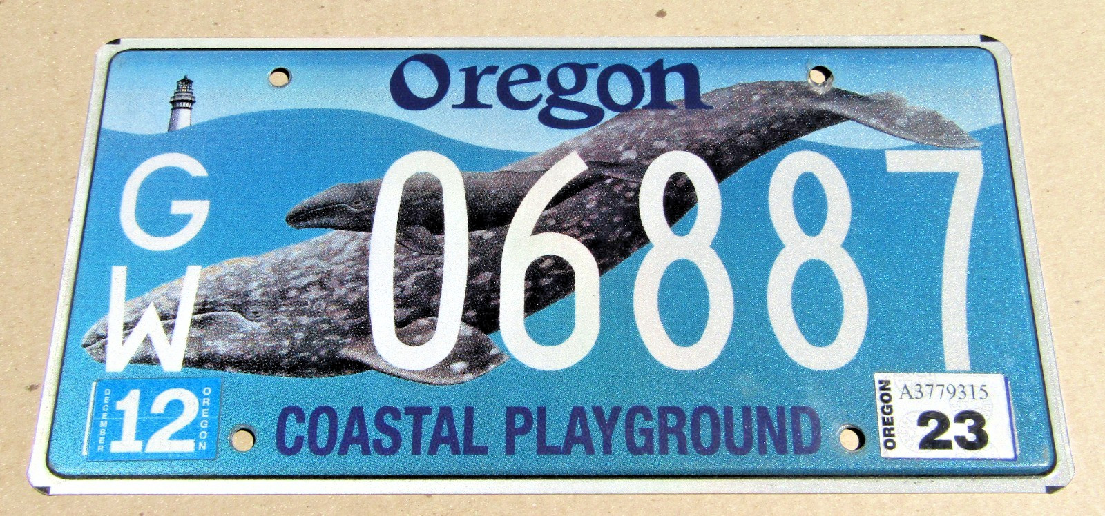 2023 OREGON LICENSE PLATE 06887