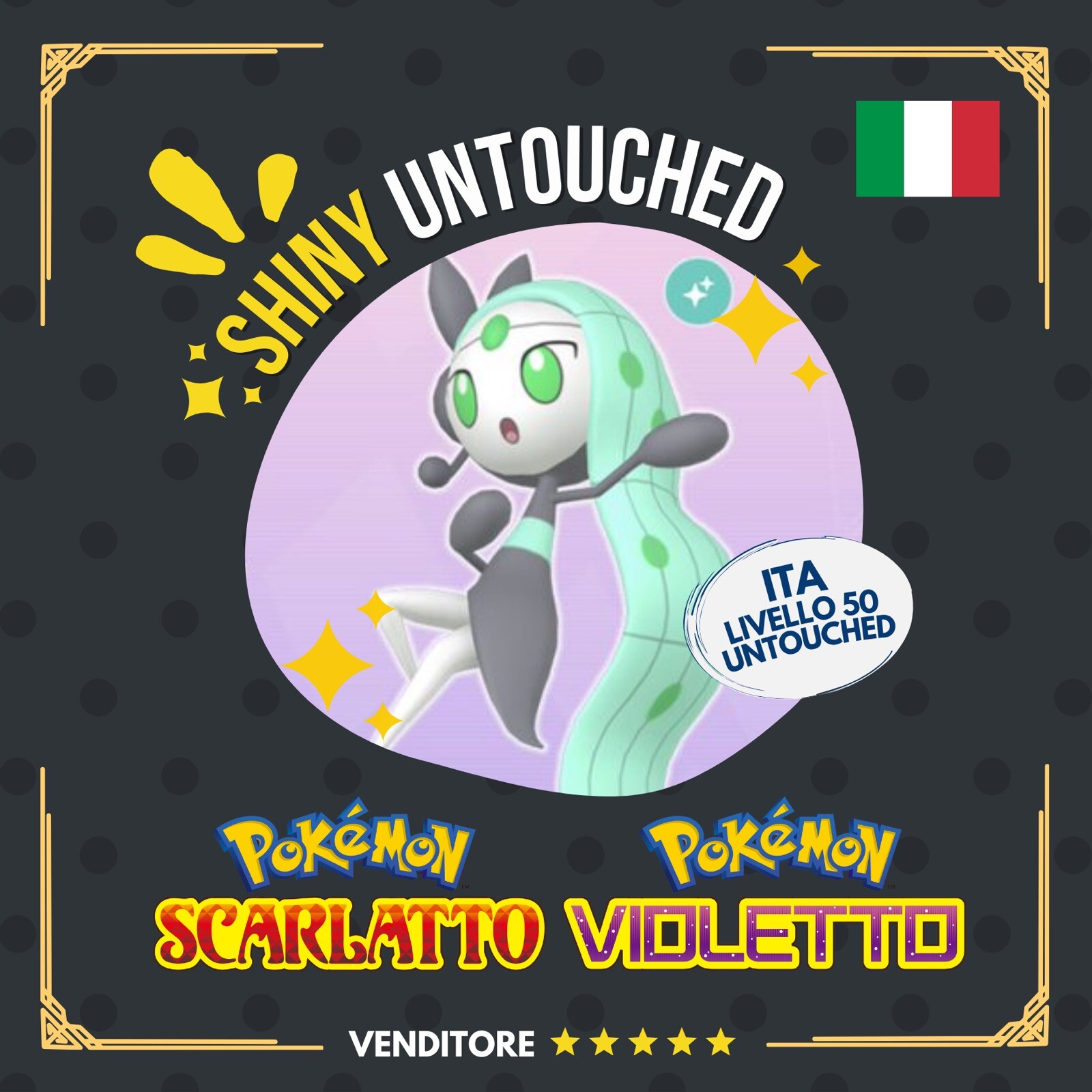Meloetta Shiny Legit Untouched IV Event October Home Pokemon Scarlet Purple