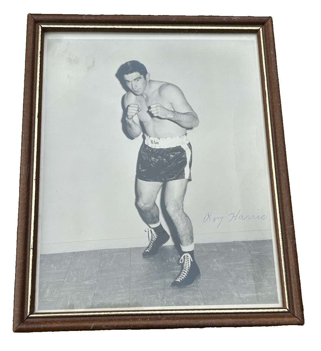 Signed Roy Harris Boxer Autograph Photo 50s Lawyer Texas Champion Memorabilia