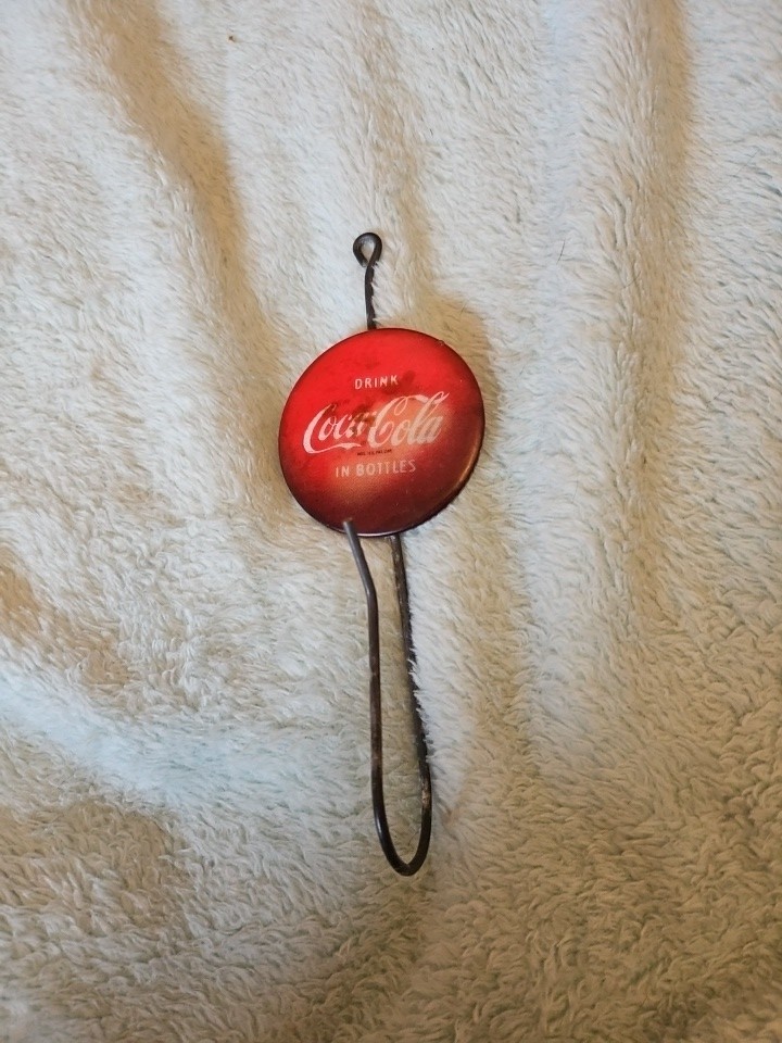 Vintage Coca Cola advertising bill or receipt hook \ Vintage Coca Cola advertising bill or receipt hook \