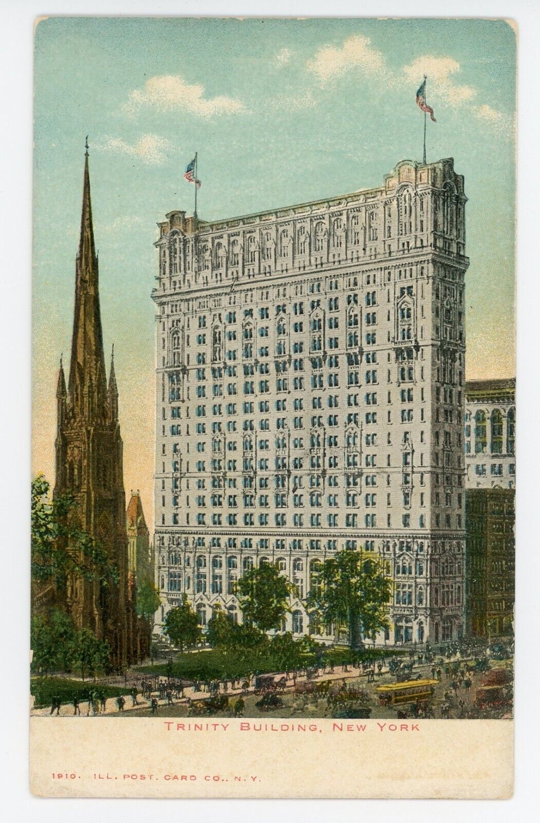 Antique Postcard New York City Trinity Building NY Undivided Back Unposted