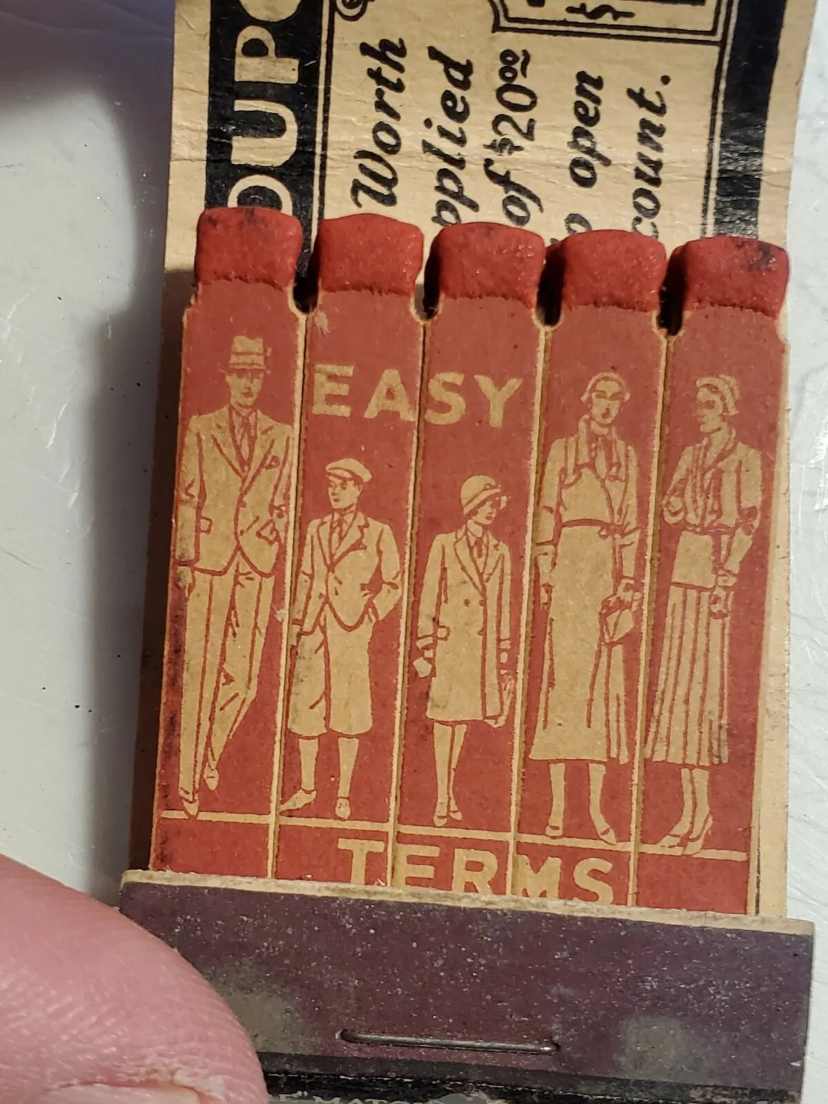 vintage feature matchbook HALLS CLOTHING wichita kansas complete unstruck