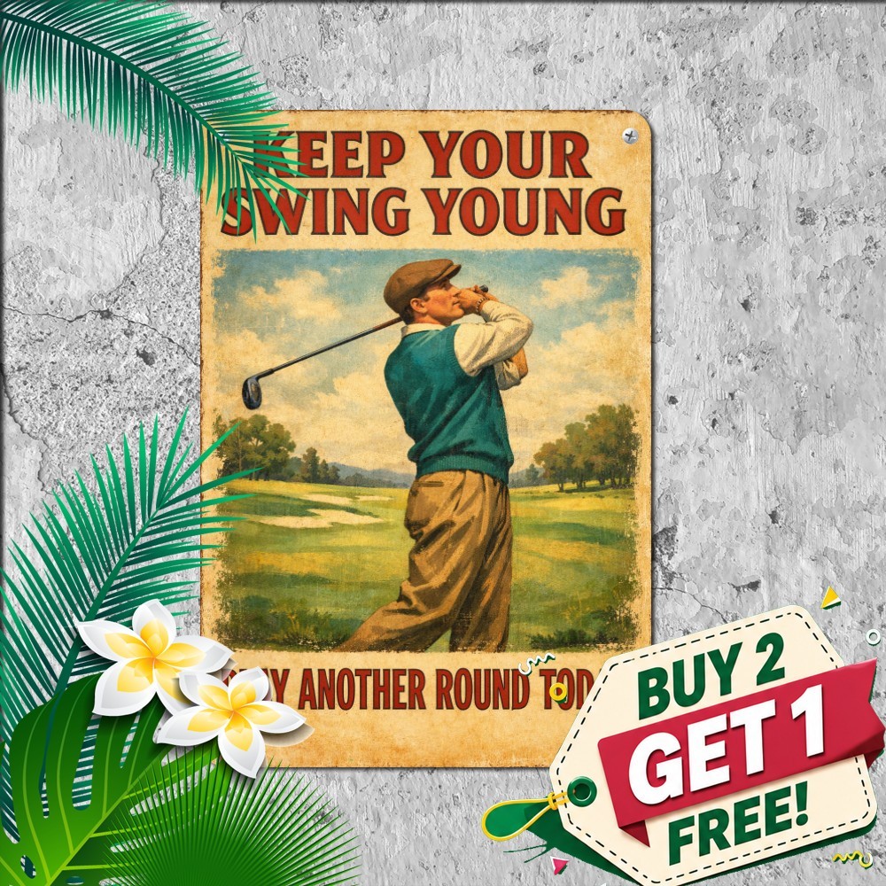 Dont Stop Golfing When Old Metal Sign Funny Country Club Sports Wall Plaque