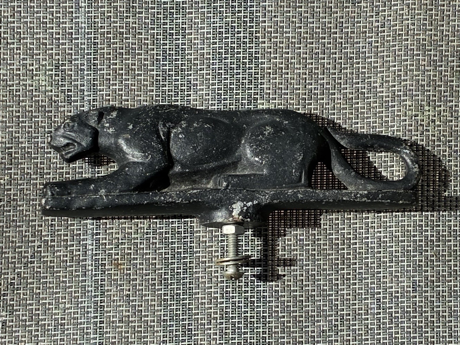 Uncommon Vintage Black Panther Hood Ornament—Cast Aluminum—Rat Rod—Custom