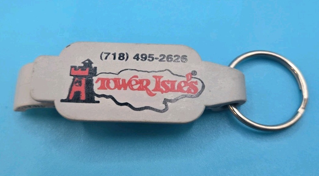 Rare Tower Isle\'s Restaurant New York Keychain Bottle Opener