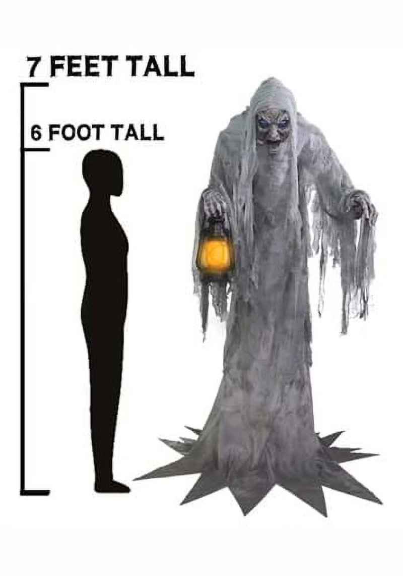 HALLOWEEN ANIMATED LIFE SIZE WAILING PHANTOM GHOUL DECORATION SOUNDS YARD DECOR HALLOWEEN ANIMATED LIFE SIZE WAILING PHANTOM GHOUL DECORATION SOUNDS YARD DECOR