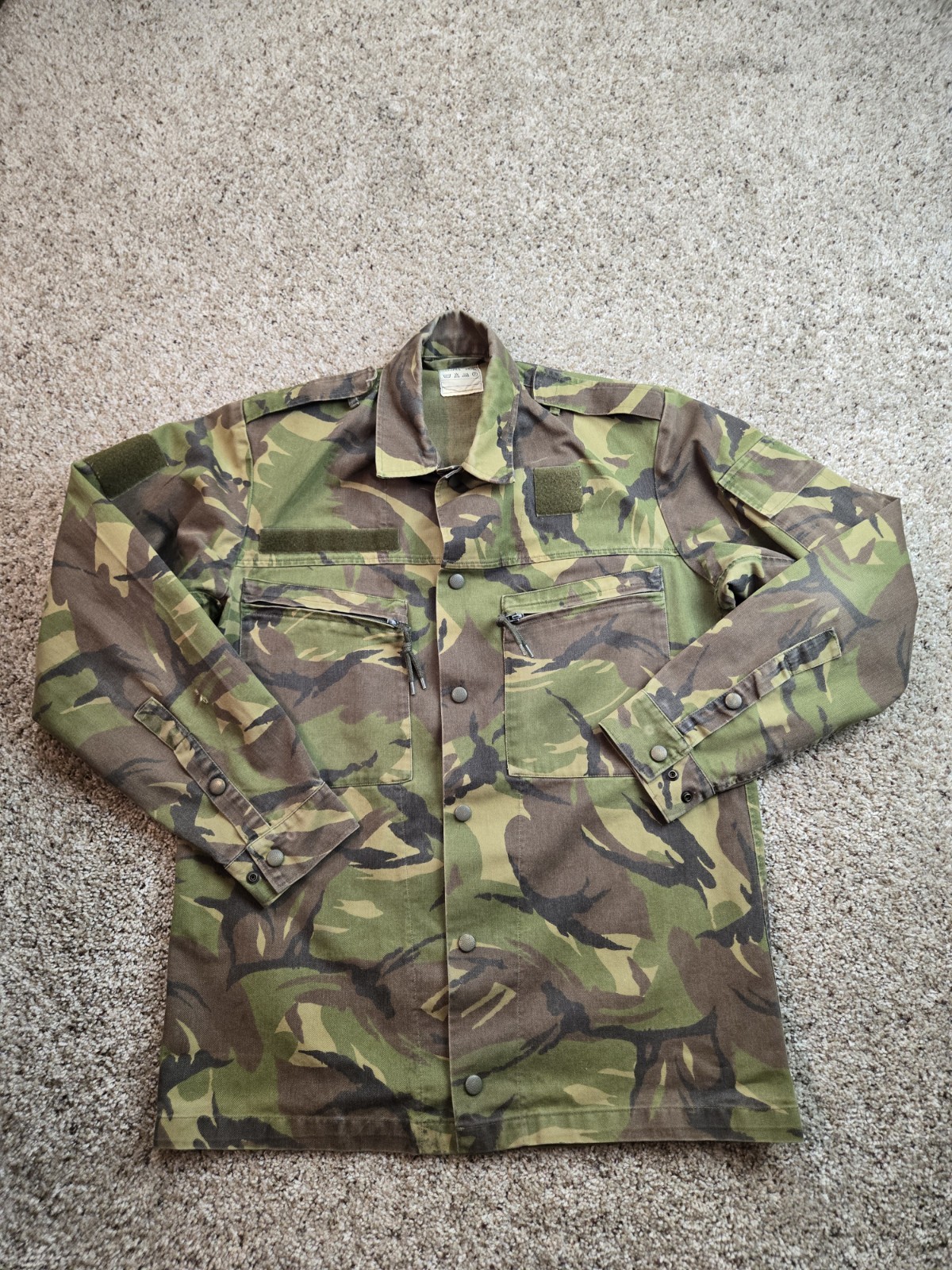 Vintage Dutch Army Field Shirt Mens Large KL DPM Camo Combat Jacket 1990 90s Vintage Dutch Army Field Shirt Mens Large KL DPM Camo Combat Jacket 1990 90s