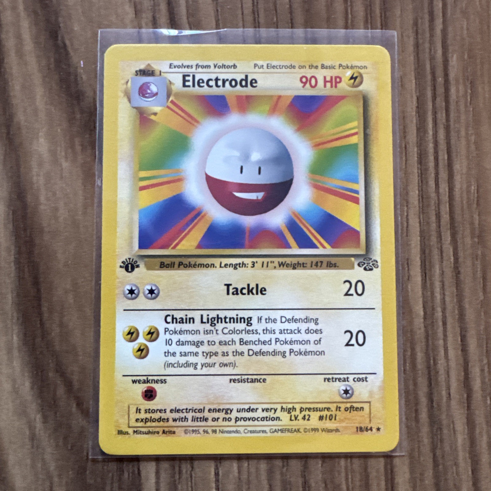 Electrode 18/64 1st Edition - Pokemon TCG Vintage WOTC Jungle - NM