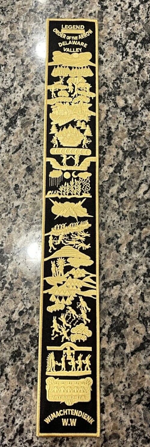 Boy Scout of America OA Lodge Order of the Arrow Legend Strip Patch Gold/Black