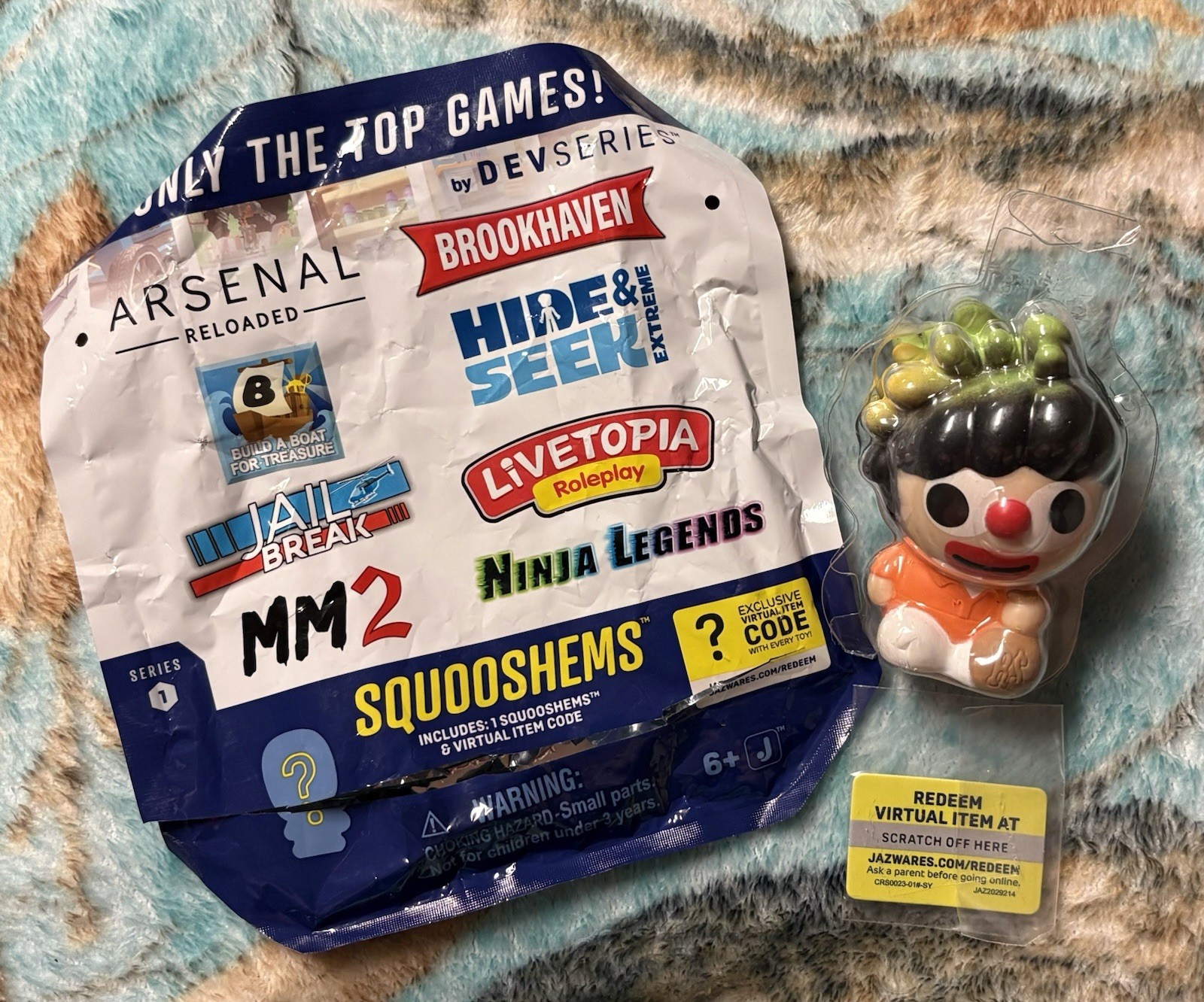 Jazwares Roblox DevSeries Squooshems Series 1 mystery blind bag 2022