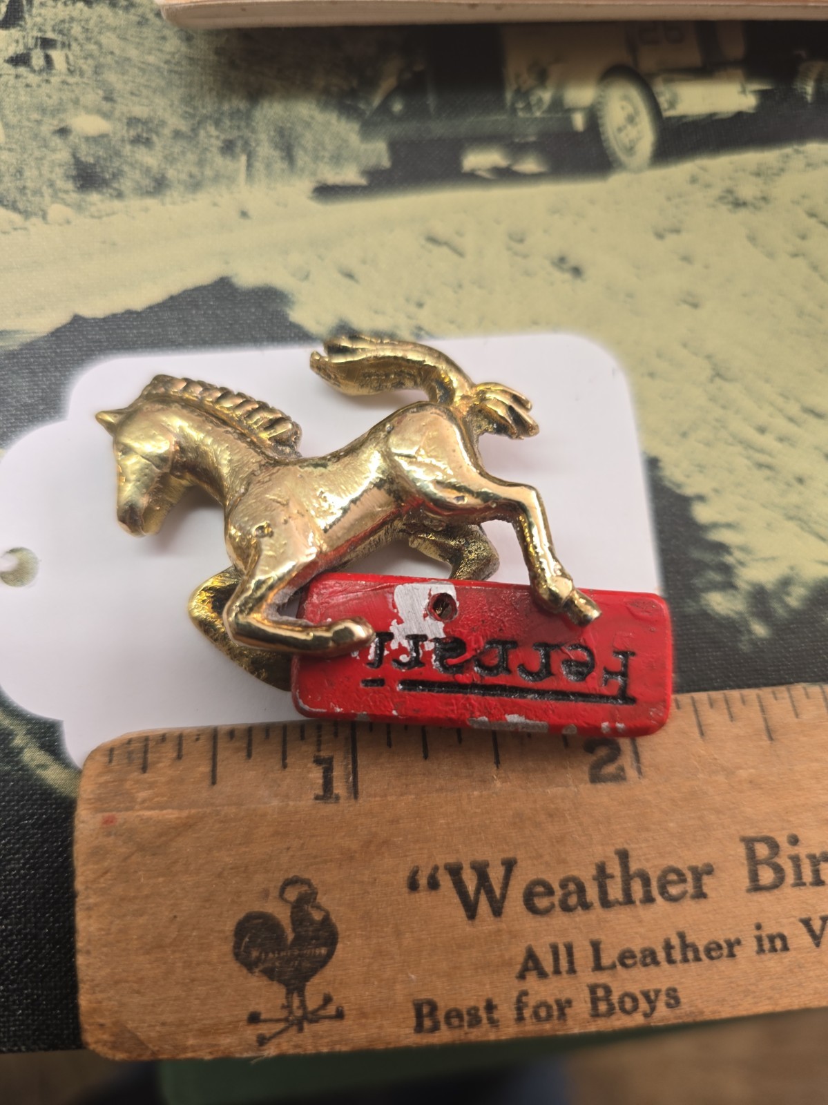 Rare Ferrari Brass And Metal Key Chain 