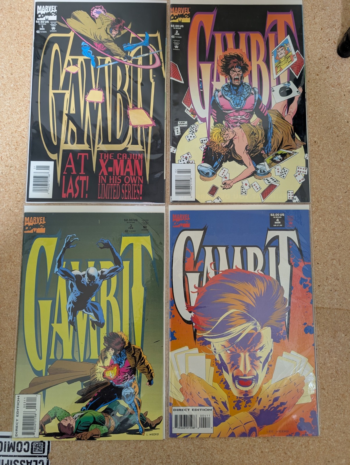 Gambit #1-4 VF/NM Complete Set 1893 1 2 3 4 Lot Marvel Newsstand