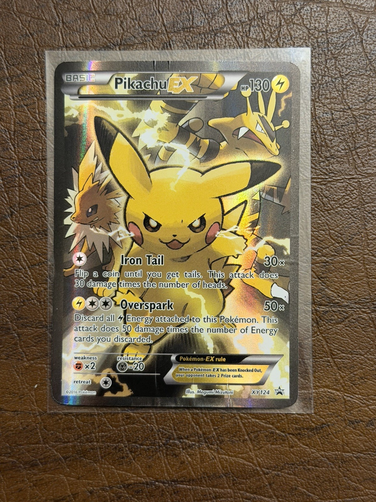 2016 Pokemon - Pikachu EX - XY124 Black Star Promo DMG'd (see pictures)