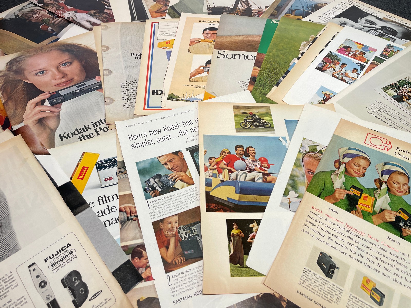 Kodak + Others Cameras Vintage Magazine Ad Advertisement Print Lot of 34 10x13 Kodak + Others Cameras Vintage Magazine Ad Advertisement Print Lot of 34 10x13