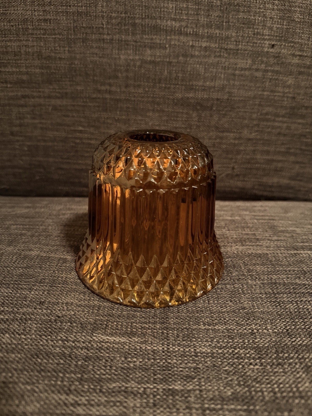 Vintage Indiana Glass Diamond Point Fairy Lamp Top ONLY Vintage Indiana Glass Diamond Point Fairy Lamp Top ONLY