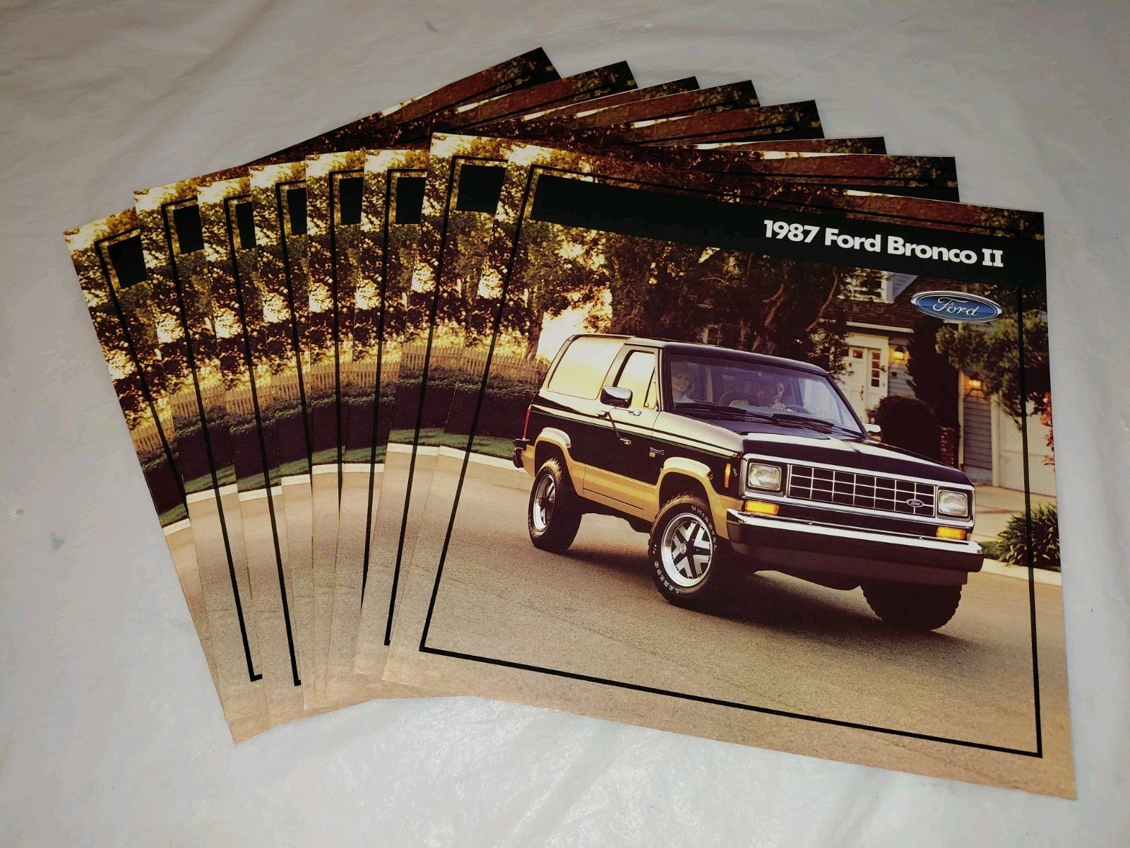 Lot Of 8 Vintage 1987 Ford Bronco II Sales Brochures- New Old Stock Lot Of 8 Vintage 1987 Ford Bronco II Sales Brochures- New Old Stock