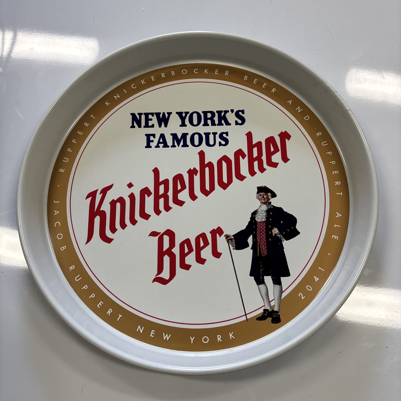 Vintage New York\'s Famous Knickerbocker Beer - Metal Beer Tray