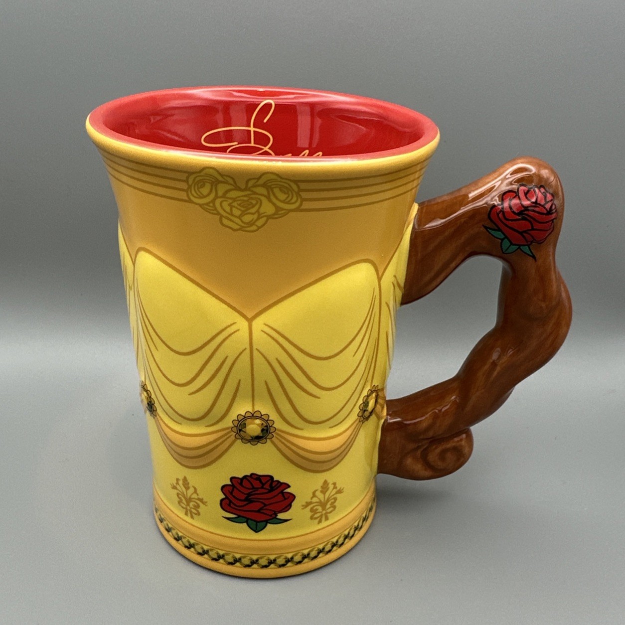 Disney Parks Princess Belle Beauty and the Beast Signature Yellow Dress Mug