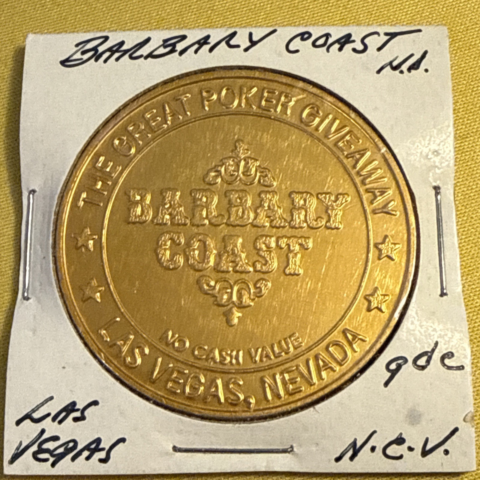 BARBARY COAST NCV TOKEN CASINO CHIP LAS VEGAS NEVADA COMBINED SHIPPING