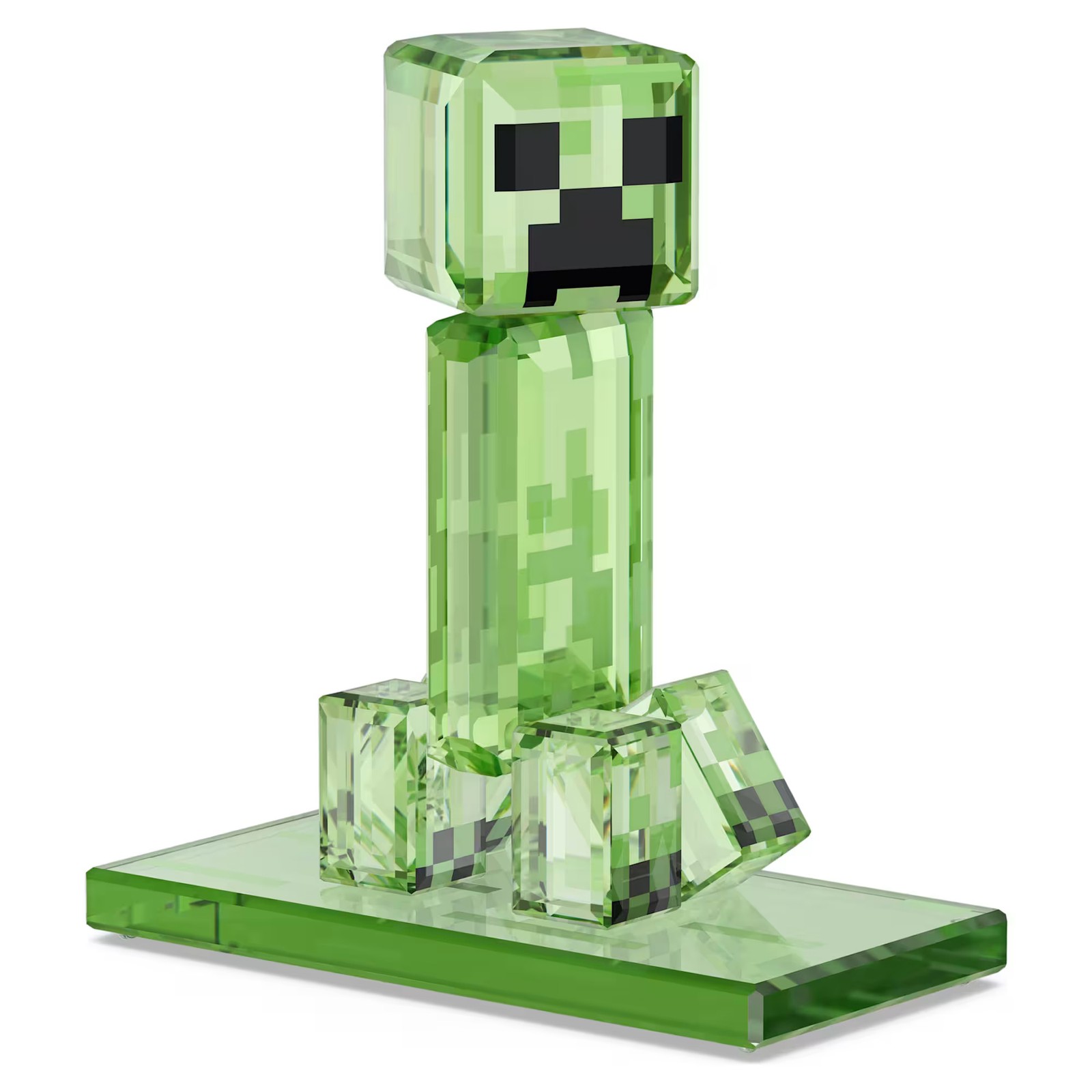 Swarovski Crystal Minecraft Creeper Figurine Decoration, Green, 5701249 Swarovski Crystal Minecraft Creeper Figurine Decoration, Green, 5701249