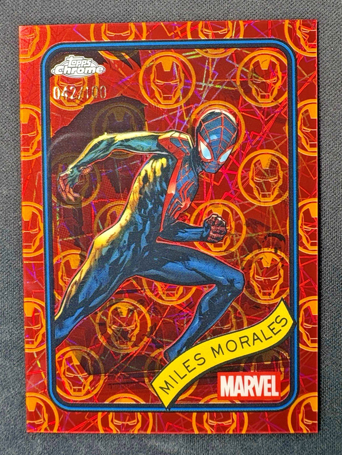 2025 Topps Chrome Marvel Miles Morales Doom Gambit Spider Mister IRON MAN /100