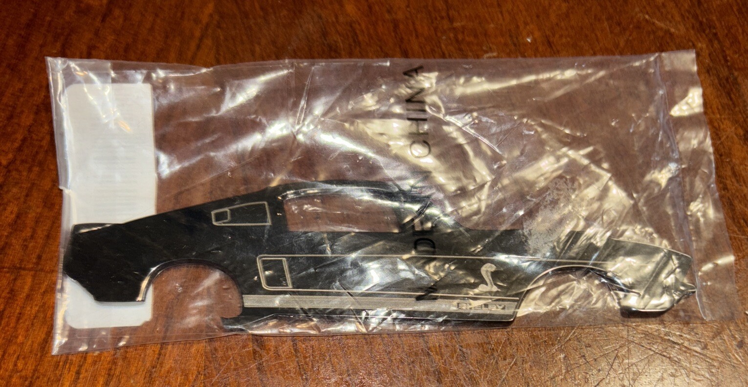 Ford Shelby Cobra 1967 GT500 bottle opener black nickel Wall Snake
