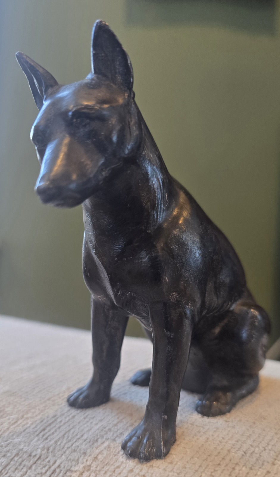 Vintage Cast Metal Dog Figure Hollow 4