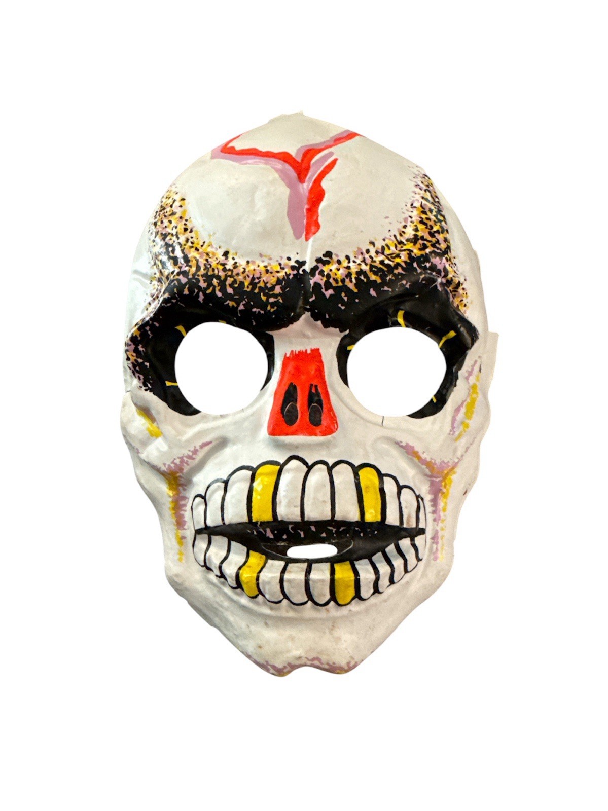 Vintage Ben Cooper Safety White Skeleton Mask Child