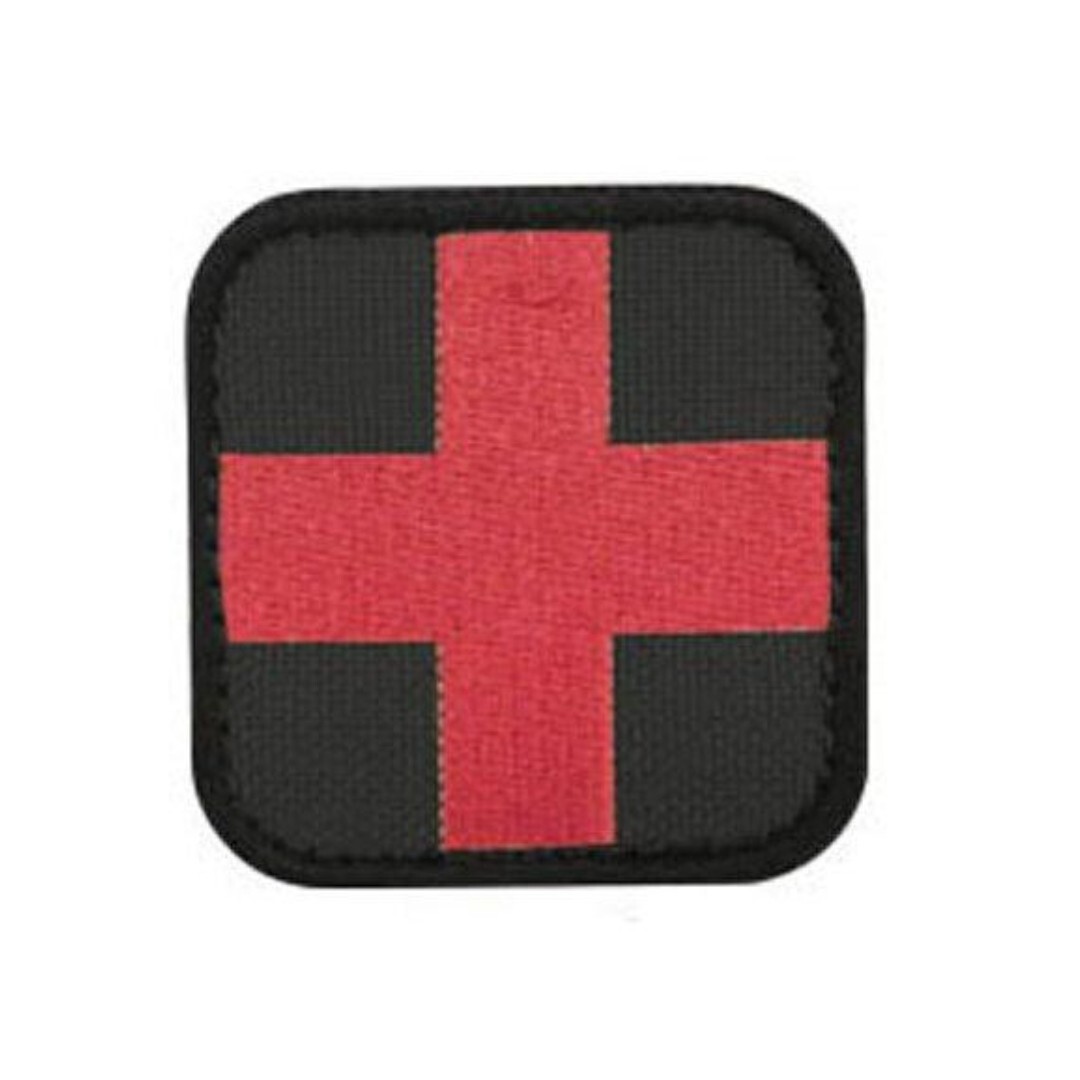 Medic First Aid ACU EMT Paramedic Combat Patch 2”x 2” Hook Loop Closure - Black