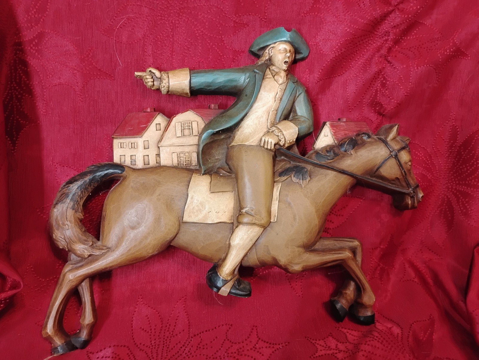 Vintage Syroco Paul Revere & Horse Wall Art 13 Vintage Syroco Paul Revere & Horse Wall Art 13