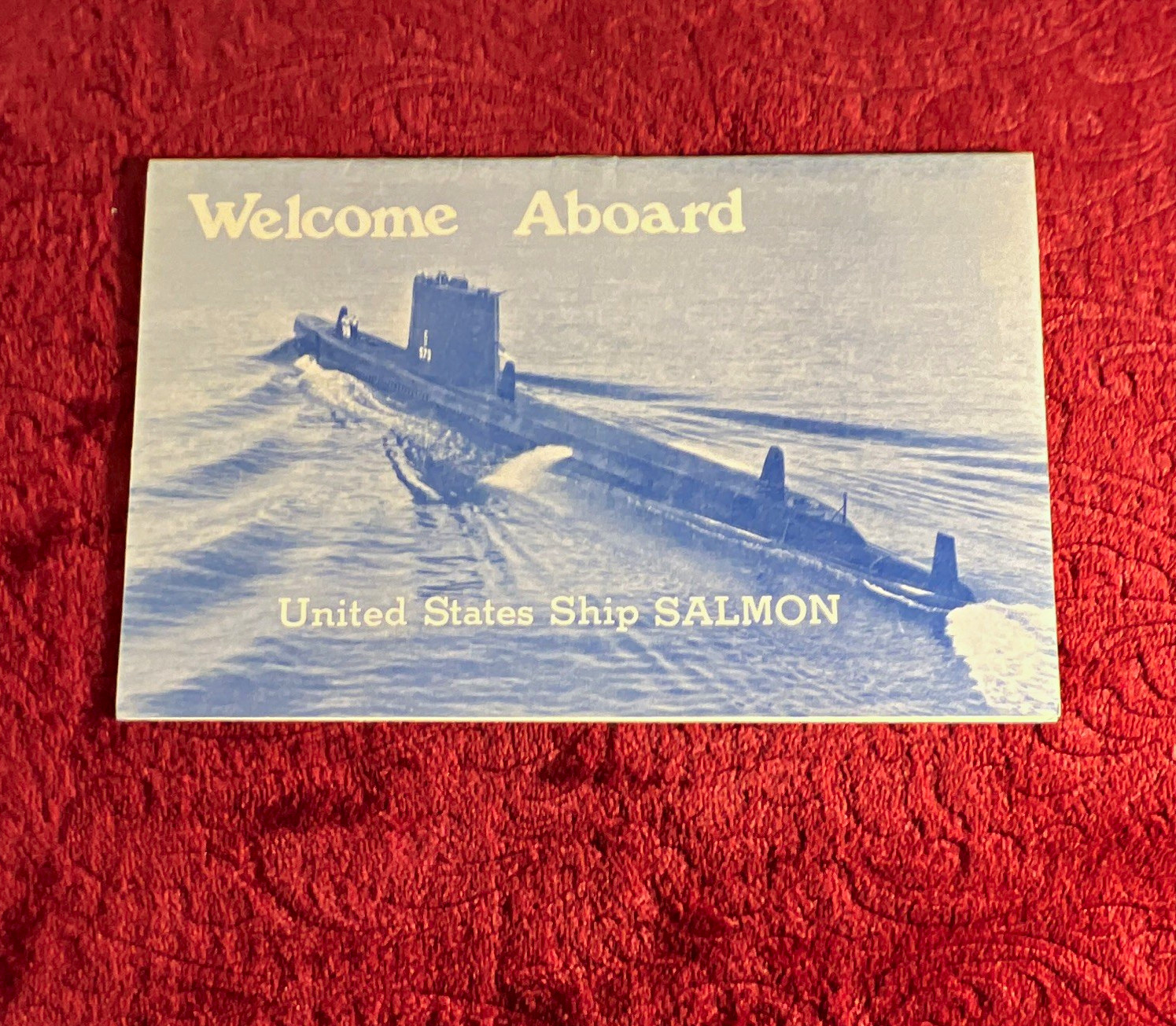 United States Ship USS Salmon SS-573 Welcome Aboard Submarine Paper Booklet
