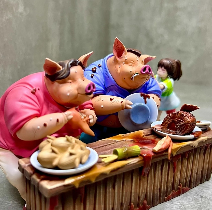 OPM Studio Spirited Away Pig Resin Statue in stock ogino chihiro Model H11cm