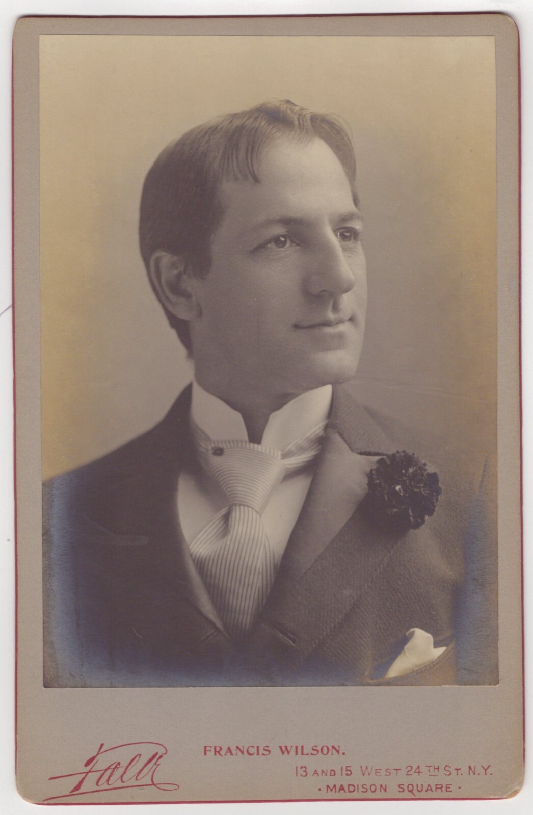 FRANCIS WILSON : EARLY AMERICAN THEATRE STAR, PLAYWRIGHT & AUTHOR : CABINET CARD FRANCIS WILSON : EARLY AMERICAN THEATRE STAR, PLAYWRIGHT & AUTHOR : CABINET CARD