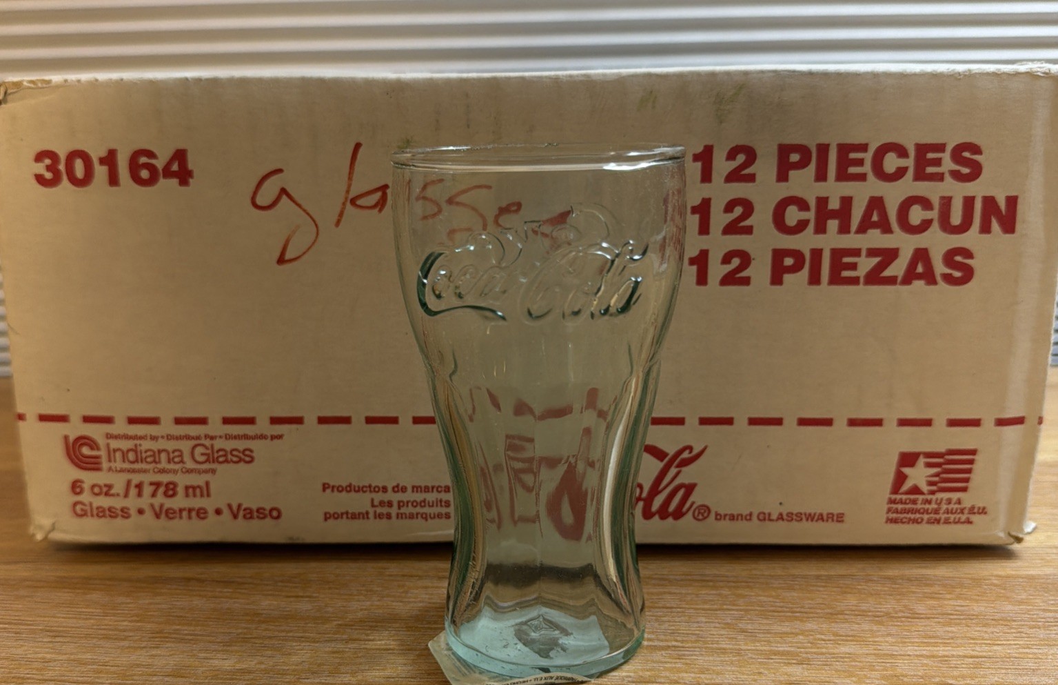 Set of 12- Indiana Glass - Coca Cola Coke Glasses - 2000 - 6.25oz - 4 1/2 Set of 12- Indiana Glass - Coca Cola Coke Glasses - 2000 - 6.25oz - 4 1/2