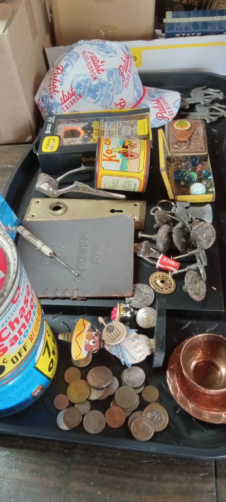ANTIQUE JUNK. DRAWER LOT COINS, JEWELRY, Tins Marbles New Beer Cap 5 Lbs ANTIQUE JUNK. DRAWER LOT COINS, JEWELRY, Tins Marbles New Beer Cap 5 Lbs