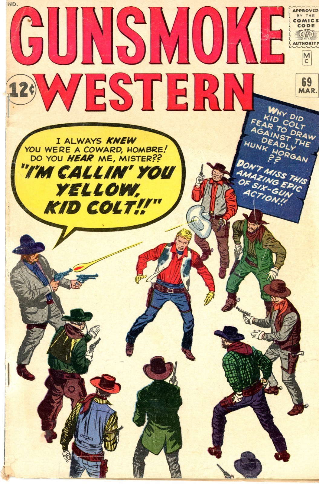 1962 Gunsmoke Western # 69 Marvel Comics Silver Age