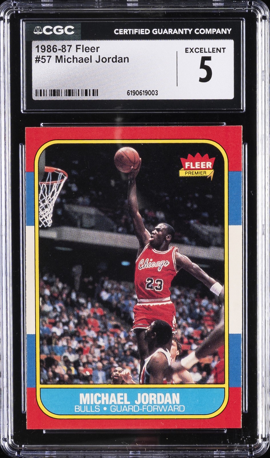 1986-87 FLEER #57 MICHAEL JORDAN CGC 5