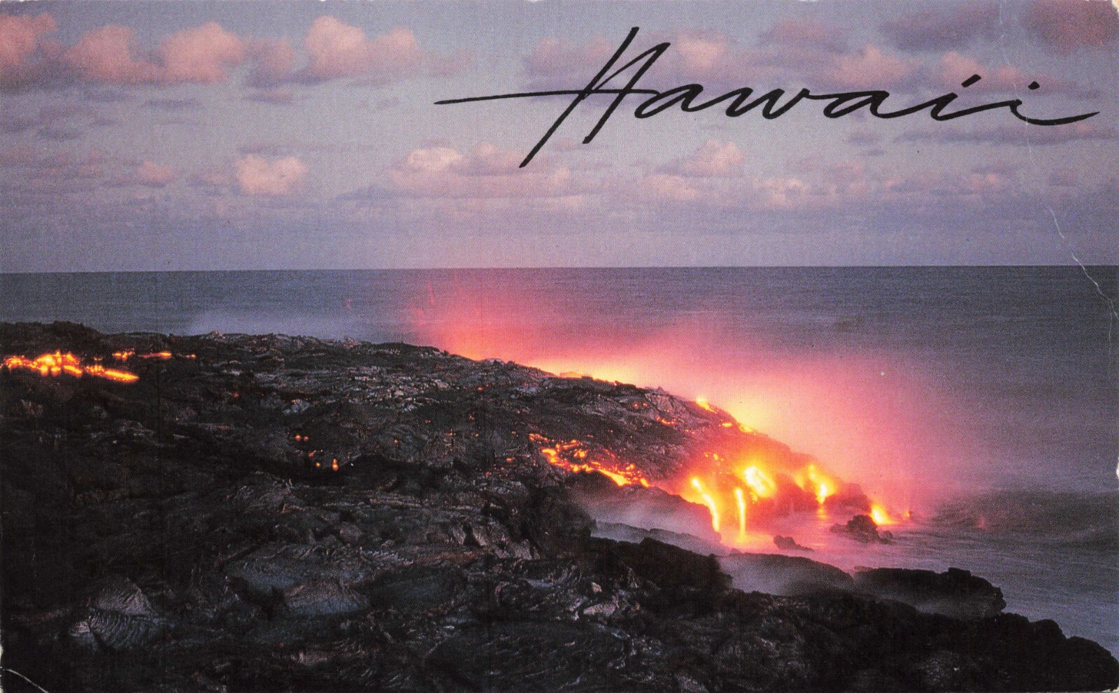 Postcard HI Kīlauea Volcano Lava Flow Pacific Ocean Molten Rock Long 6.5x4