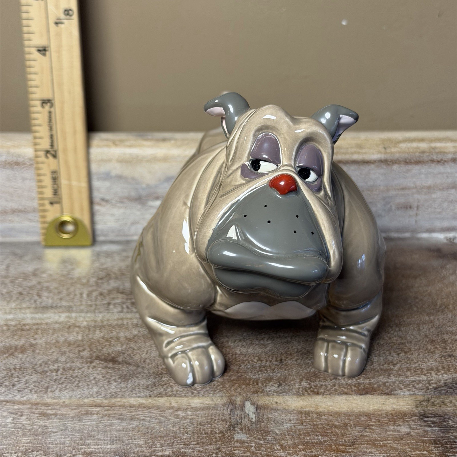 1988 Disney Japan FRANCIS BULLDOG Ceramic FIGURINE Ceramic Vintage Novelty Dog