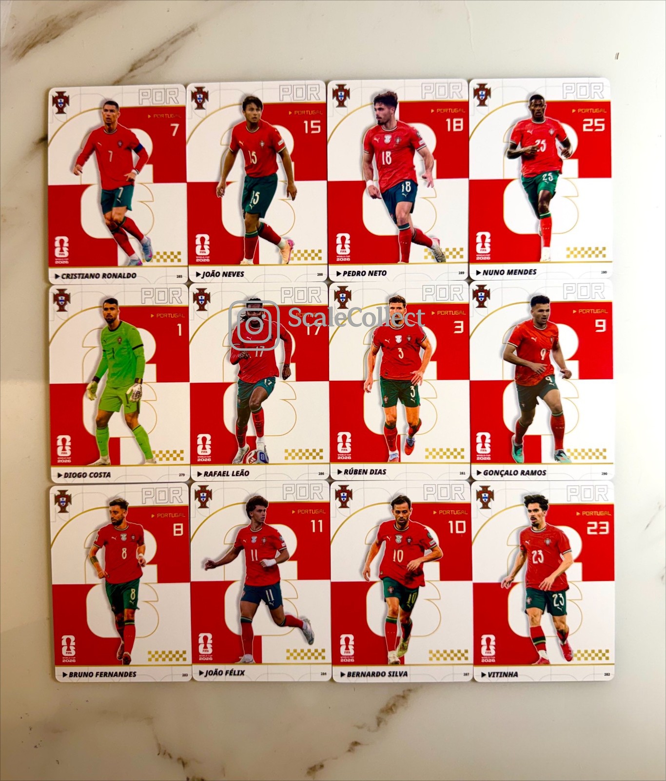 Panini Kayou 2026 Football Portugal Team Set Lot 12 Thick Card Ronaldo CR7 Panini Kayou 2026 Football Portugal Team Set Lot 12 Thick Card Ronaldo CR7